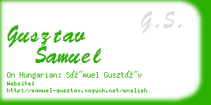 gusztav samuel business card